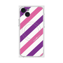 プレミアムスクエアケース with MagSafe［ Big Stripe - Purple × Pink ］