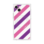 プレミアムスクエアケース with MagSafe［ Big Stripe - Purple × Pink ］
