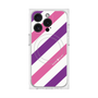 プレミアムスクエアケース with MagSafe［ Big Stripe - Purple × Pink ］