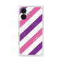 プレミアムスクエアケース with MagSafe［ Big Stripe - Purple × Pink ］