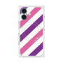 プレミアムスクエアケース with MagSafe［ Big Stripe - Purple × Pink ］