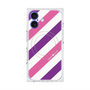 プレミアムスクエアケース with MagSafe［ Big Stripe - Purple × Pink ］