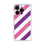 プレミアムスクエアケース with MagSafe［ Big Stripe - Purple × Pink ］