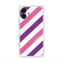 プレミアムスクエアケース with MagSafe［ Big Stripe - Purple × Pink ］
