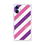 プレミアムスクエアケース with MagSafe［ Big Stripe - Purple × Pink ］