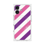 プレミアムスクエアケース with MagSafe［ Big Stripe - Purple × Pink ］