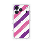 プレミアムスクエアケース with MagSafe［ Big Stripe - Purple × Pink ］