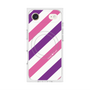 プレミアムスクエアケース with MagSafe［ Big Stripe - Purple × Pink ］