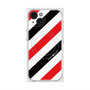 プレミアムスクエアケース with MagSafe［ Big Stripe - Red × Black ］