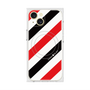 プレミアムスクエアケース with MagSafe［ Big Stripe - Red × Black ］