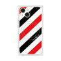 プレミアムスクエアケース with MagSafe［ Big Stripe - Red × Black ］