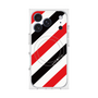 プレミアムスクエアケース with MagSafe［ Big Stripe - Red × Black ］