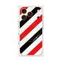プレミアムスクエアケース with MagSafe［ Big Stripe - Red × Black ］