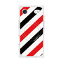 プレミアムスクエアケース with MagSafe［ Big Stripe - Red × Black ］