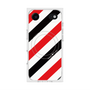 プレミアムスクエアケース with MagSafe［ Big Stripe - Red × Black ］