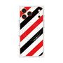 プレミアムスクエアケース with MagSafe［ Big Stripe - Red × Black ］