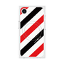 プレミアムスクエアケース with MagSafe［ Big Stripe - Red × Black ］