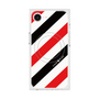 プレミアムスクエアケース with MagSafe［ Big Stripe - Red × Black ］