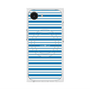プレミアムスクエアケース with MagSafe［ Small Border - Blue ］