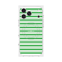 プレミアムスクエアケース with MagSafe［ Small Border - Green ］