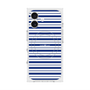 プレミアムスクエアケース with MagSafe［ Small Border - Navy ］