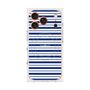 プレミアムスクエアケース with MagSafe［ Small Border - Navy ］
