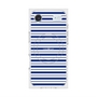 プレミアムスクエアケース with MagSafe［ Small Border - Navy ］