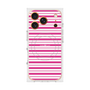 プレミアムスクエアケース with MagSafe［ Small Border - Pink ］