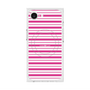 プレミアムスクエアケース with MagSafe［ Small Border - Pink ］