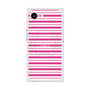 プレミアムスクエアケース with MagSafe［ Small Border - Pink ］