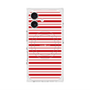 プレミアムスクエアケース with MagSafe［ Small Border - Red ］