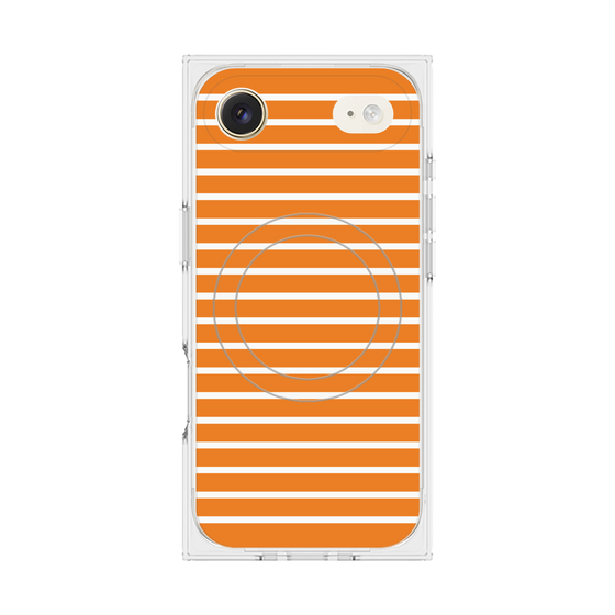 プレミアムスクエアケース with MagSafe［ Middle Border - Orange ］