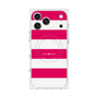 プレミアムスクエアケース with MagSafe［ Big Border - Pink ］