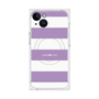 プレミアムスクエアケース with MagSafe［ Big Border - Purple ］