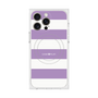 プレミアムスクエアケース with MagSafe［ Big Border - Purple ］