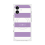 プレミアムスクエアケース with MagSafe［ Big Border - Purple ］