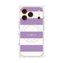プレミアムスクエアケース with MagSafe［ Big Border - Purple ］