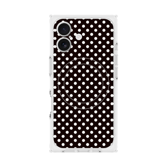 プレミアムスクエアケース with MagSafe［ Small Dot - Black ］
