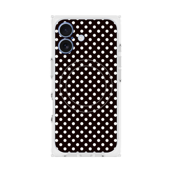 プレミアムスクエアケース with MagSafe［ Small Dot - Black ］
