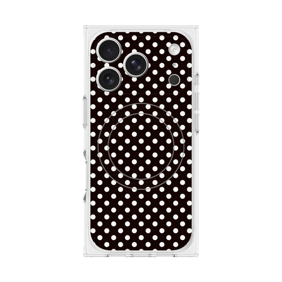 プレミアムスクエアケース with MagSafe［ Small Dot - Black ］