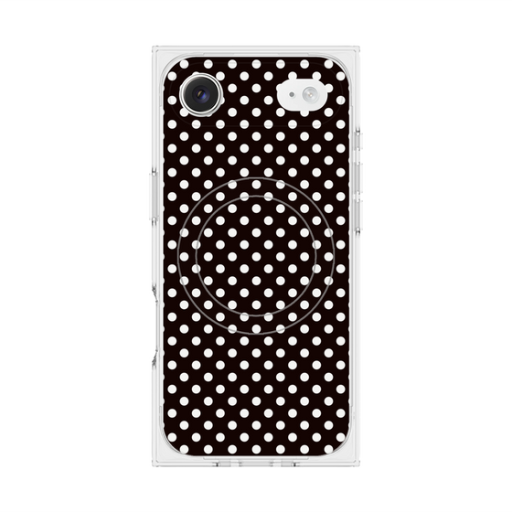 プレミアムスクエアケース with MagSafe［ Small Dot - Black ］