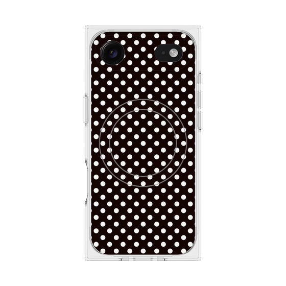 プレミアムスクエアケース with MagSafe［ Small Dot - Black ］