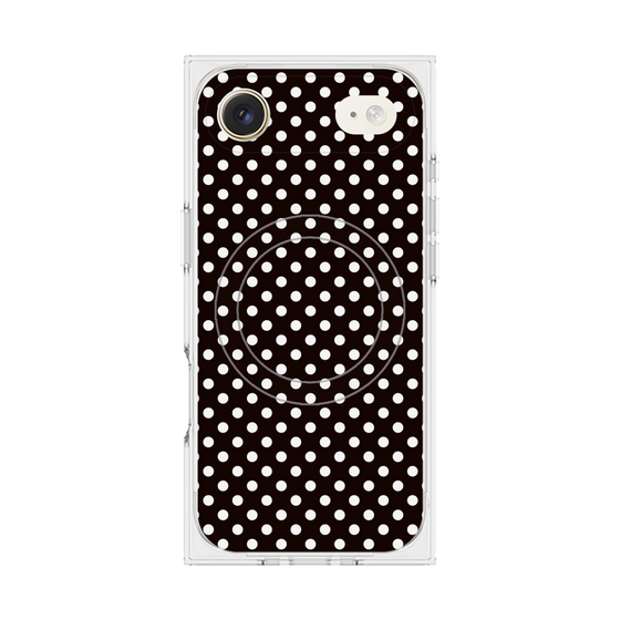 プレミアムスクエアケース with MagSafe［ Small Dot - Black ］
