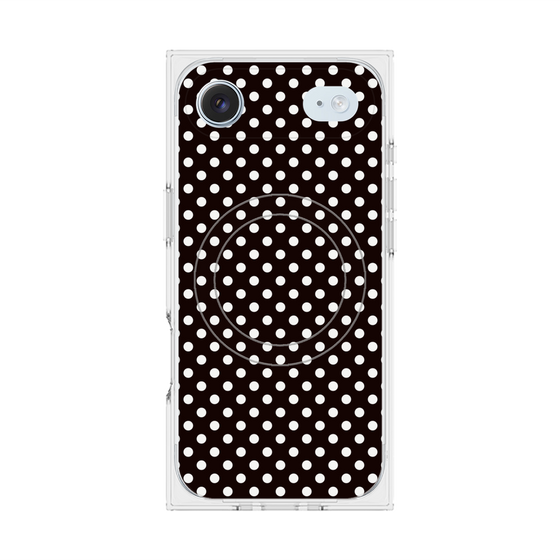 プレミアムスクエアケース with MagSafe［ Small Dot - Black ］