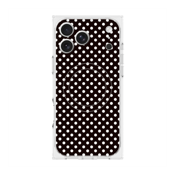 プレミアムスクエアケース with MagSafe［ Small Dot - Black ］