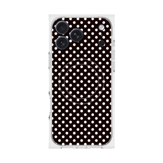 プレミアムスクエアケース with MagSafe［ Small Dot - Black ］
