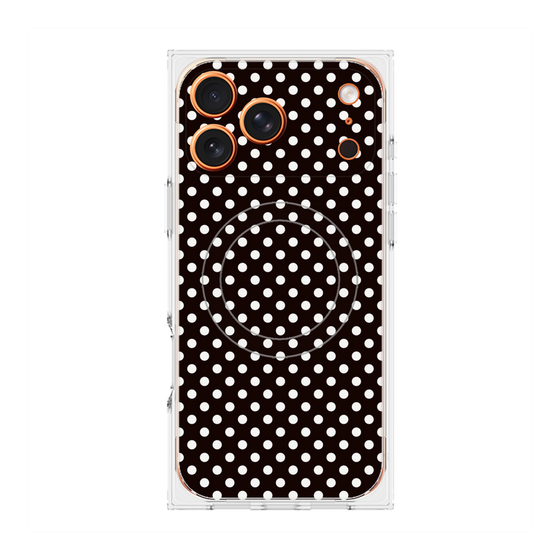 プレミアムスクエアケース with MagSafe［ Small Dot - Black ］