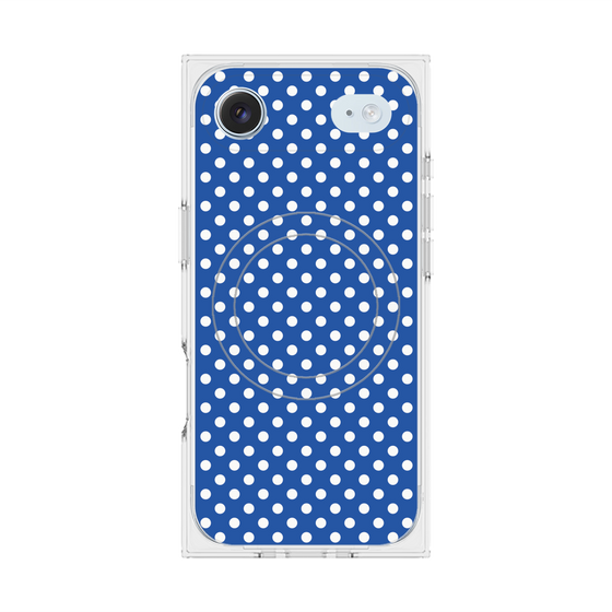 プレミアムスクエアケース with MagSafe［ Small Dot - Blue ］
