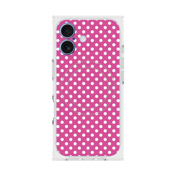 プレミアムスクエアケース with MagSafe［ Small Dot - Pink ］