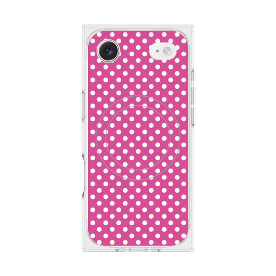 プレミアムスクエアケース with MagSafe［ Small Dot - Pink ］